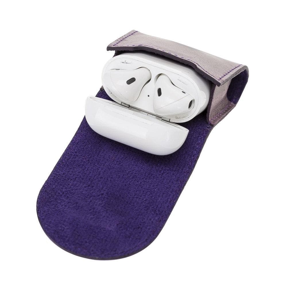Mai Magnet AirPods 1 ve AirPods 2 Kancalı Hakiki Deri Kılıf
