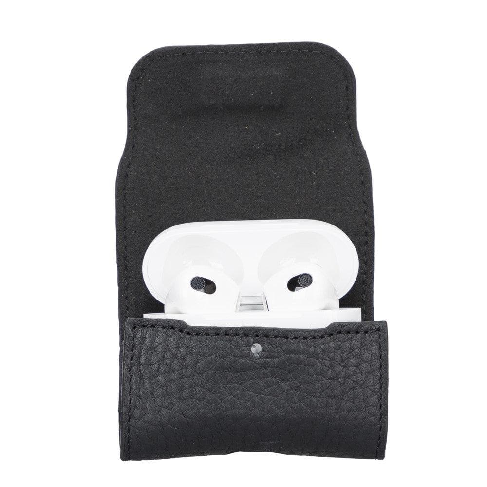 Mai Magnet AirPods 1 ve AirPods 2 Kancalı Hakiki Deri Kılıf