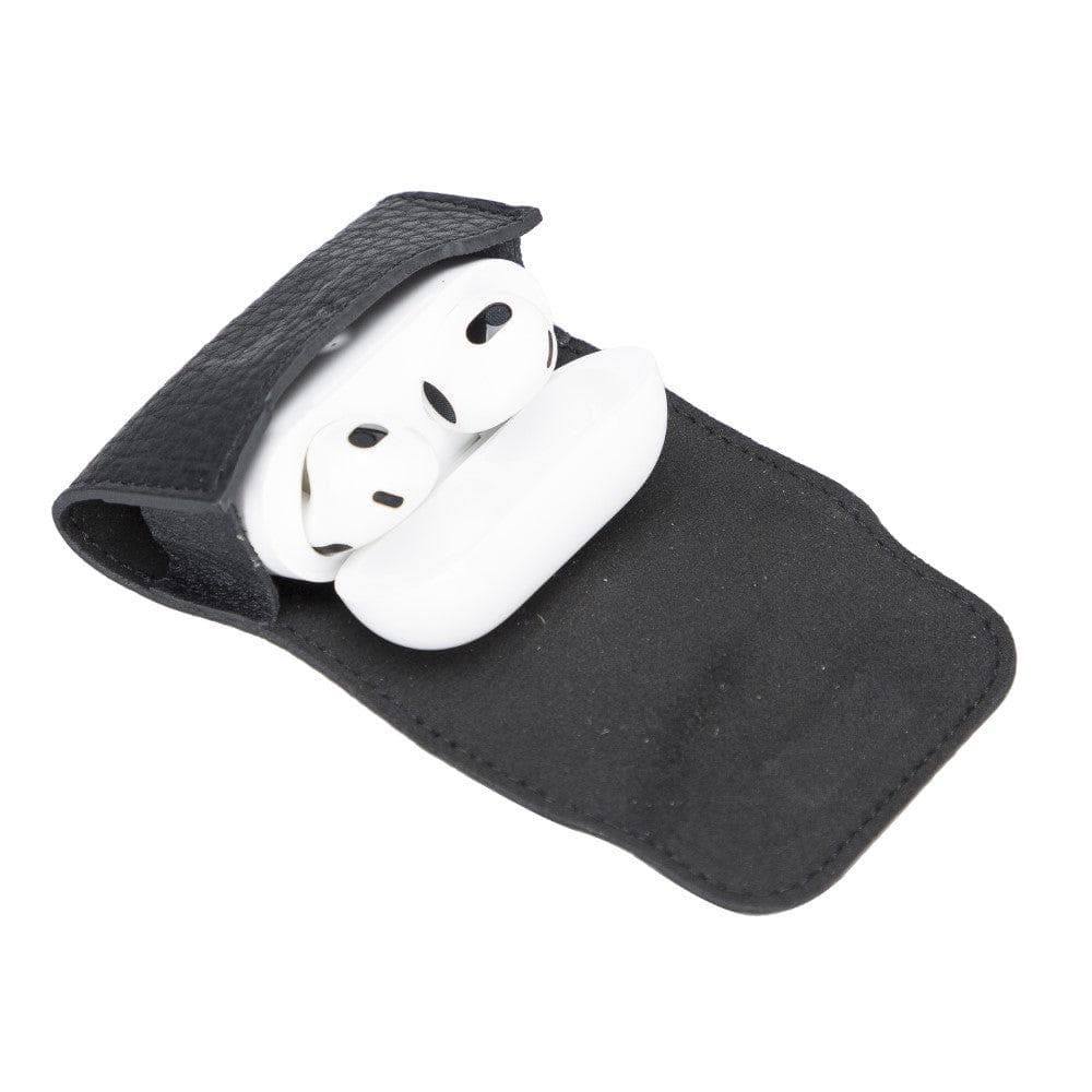 Mai Magnet AirPods 1 ve AirPods 2 Kancalı Hakiki Deri Kılıf