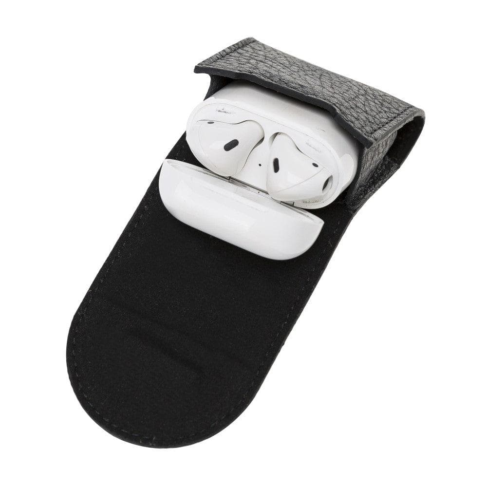 Mai Magnet AirPods 1 ve AirPods 2 Kancalı Hakiki Deri Kılıf