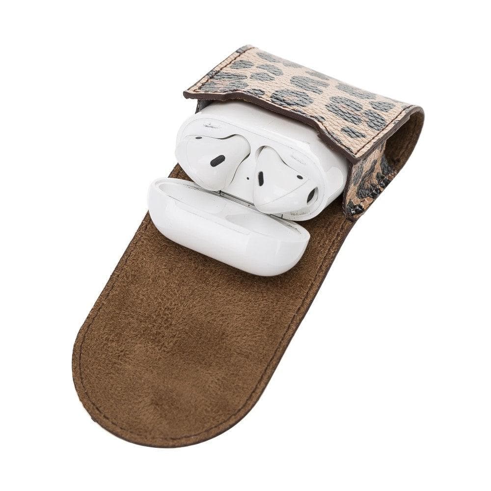 Mai Magnet AirPods 1 ve AirPods 2 Kancalı Hakiki Deri Kılıf