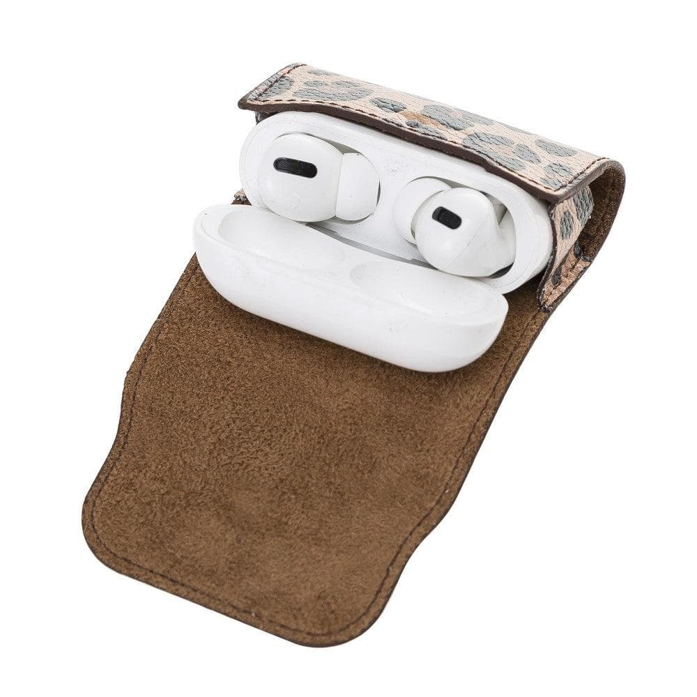 Mai Magnet AirPods 1 ve AirPods 2 Kancalı Hakiki Deri Kılıf