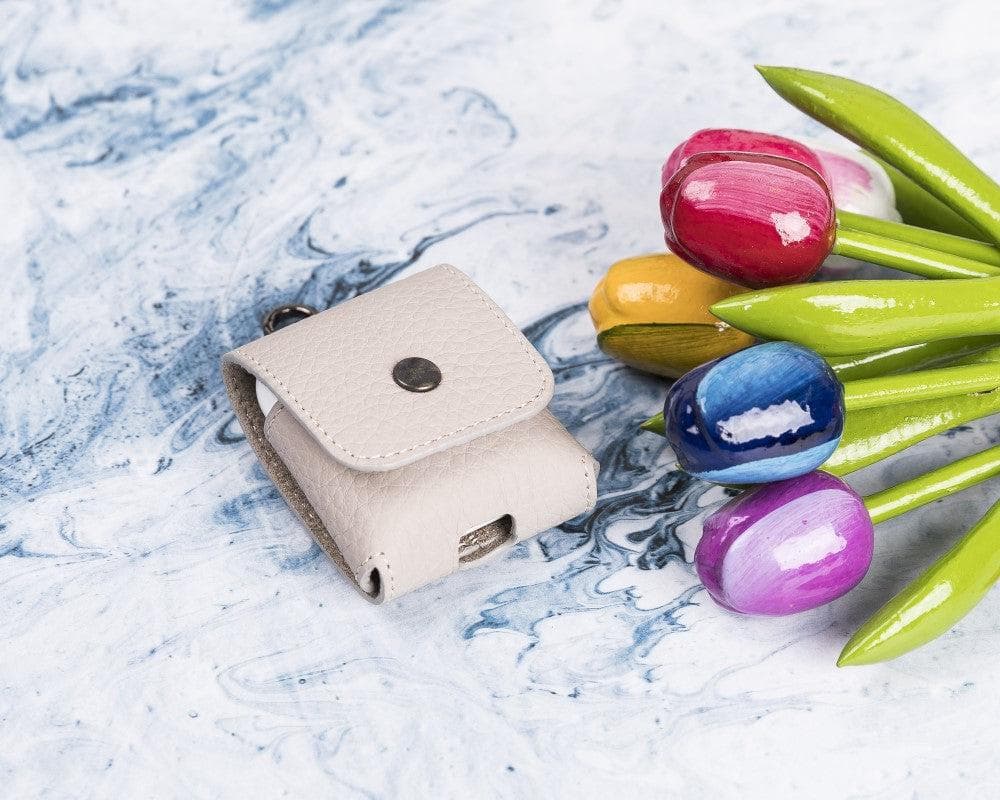 Mai Magnet AirPods 1 ve AirPods 2 Kancalı Hakiki Deri Kılıf