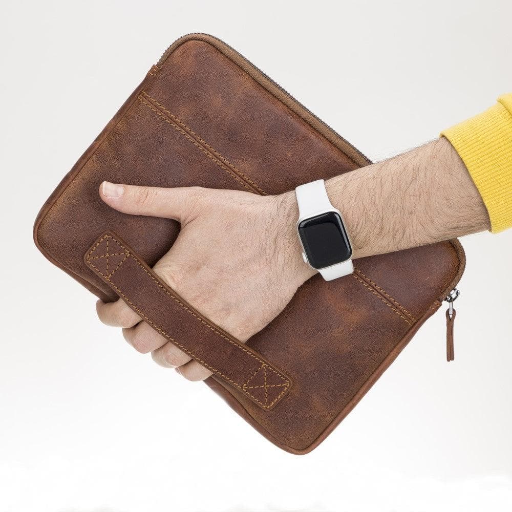 Awe Slim Leather Laptop / Tablet Bag - saracleather
