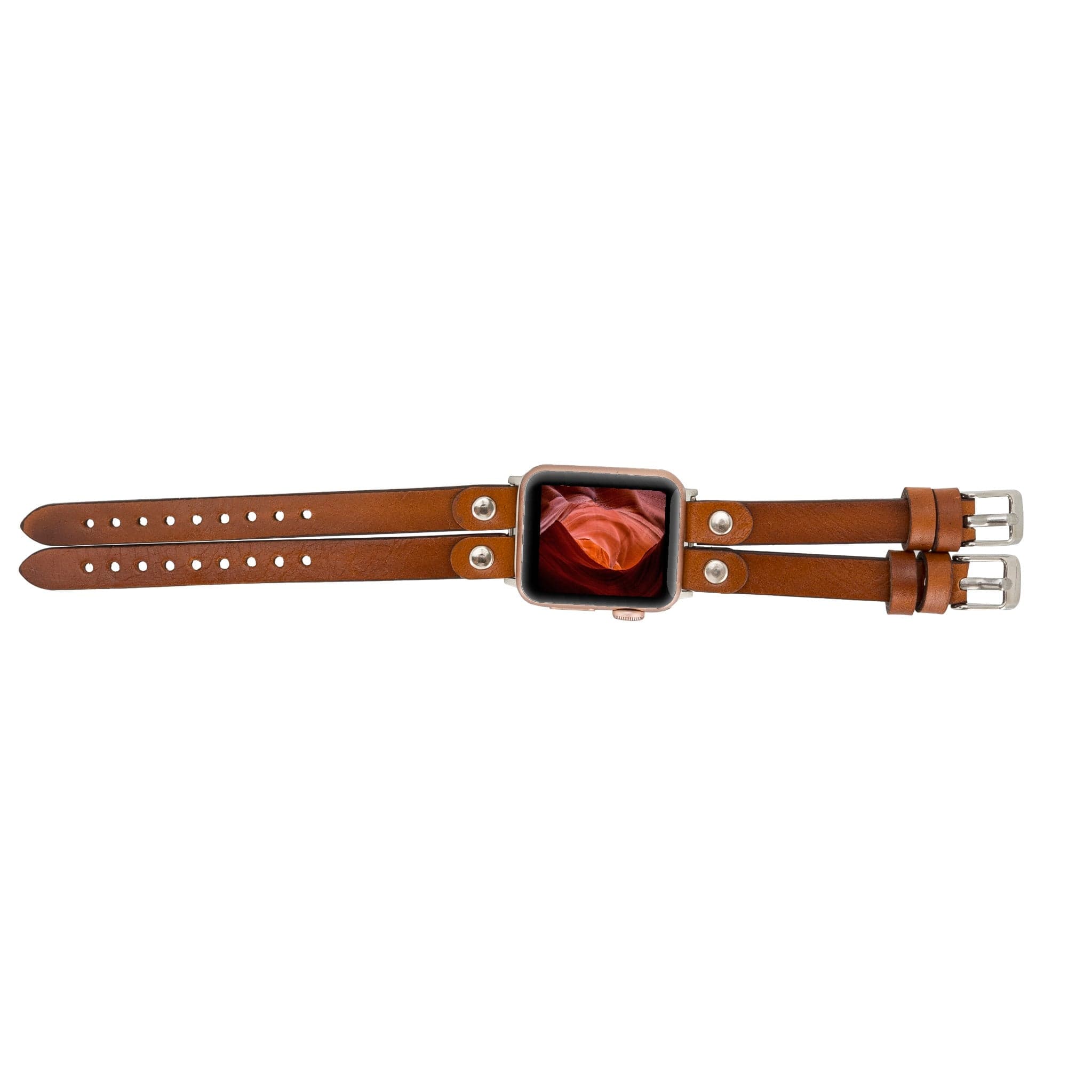 Durham Ely Leather Apple Watch Double Band - saracleather