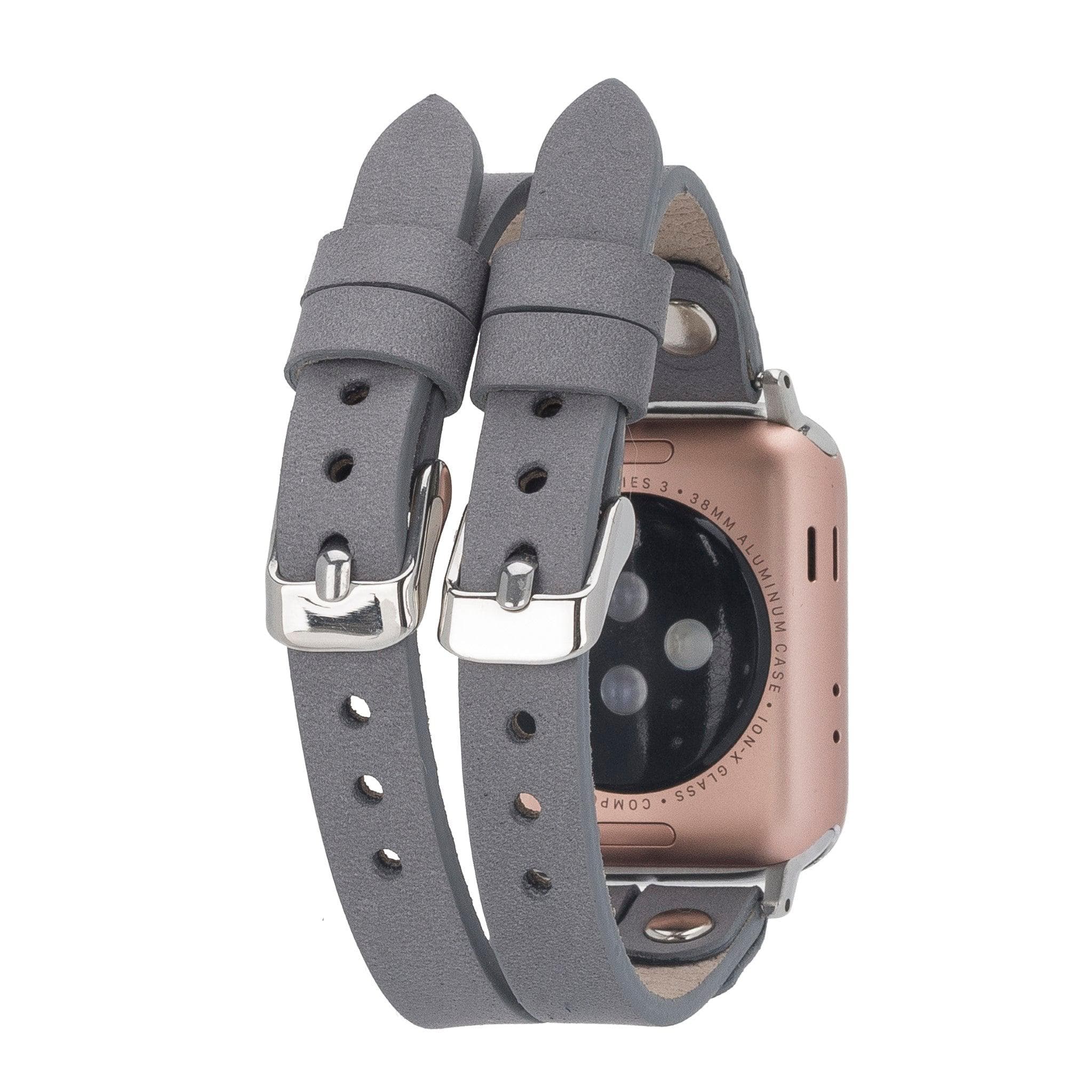 Durham Ely Leather Apple Watch Double Band - saracleather