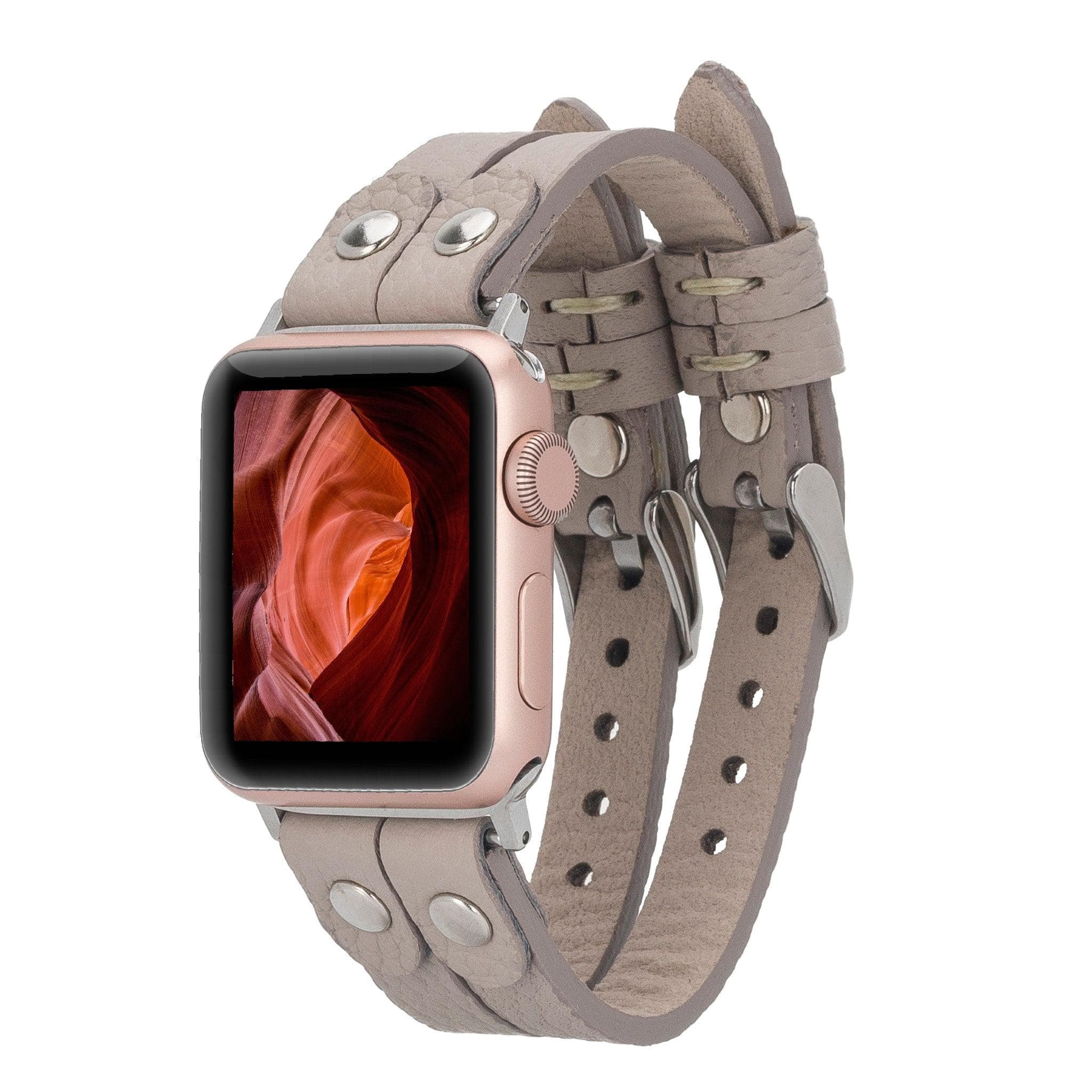Durham Ely Leather Apple Watch Double Band - saracleather