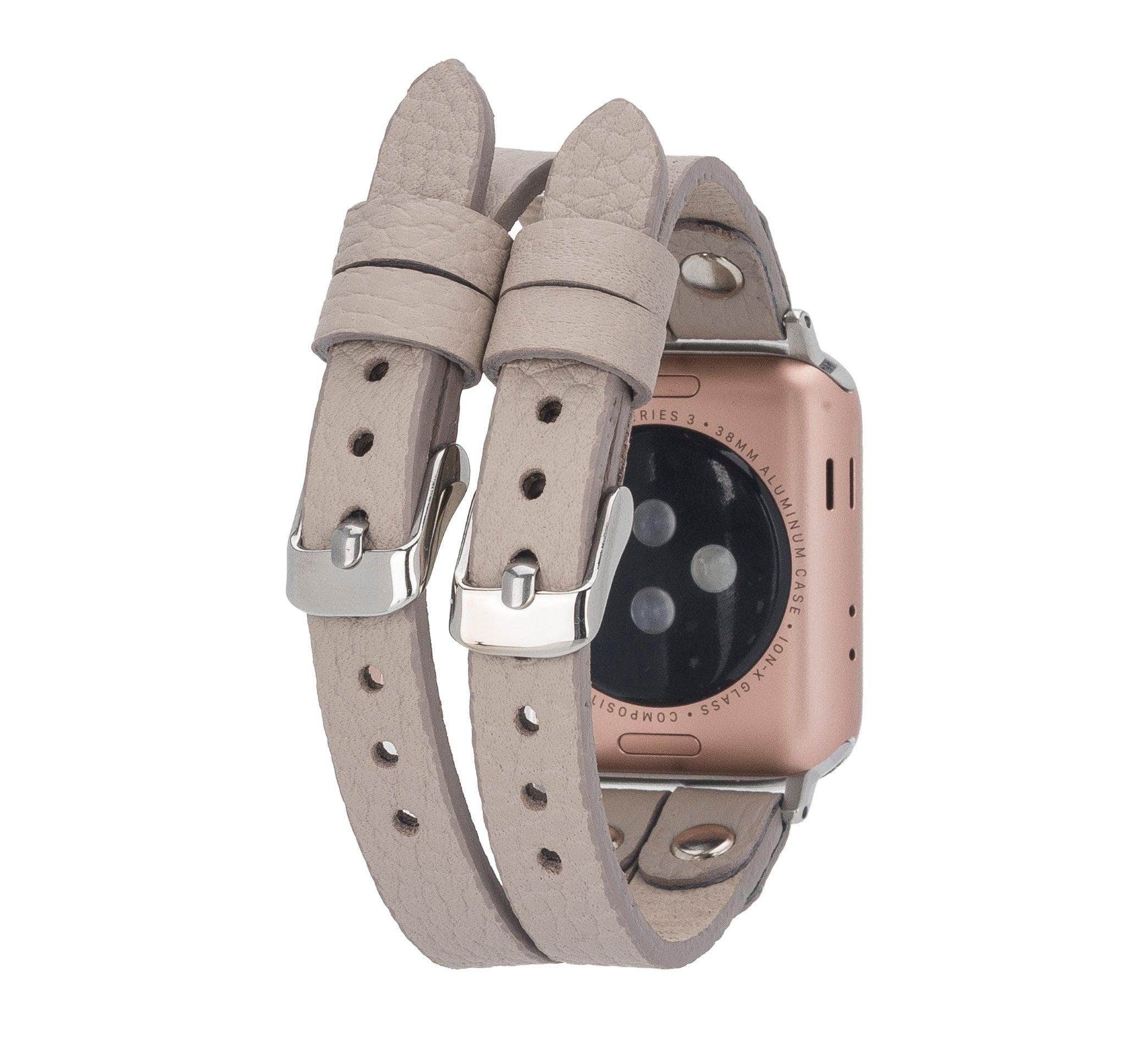 Durham Ely Leather Apple Watch Double Band - saracleather