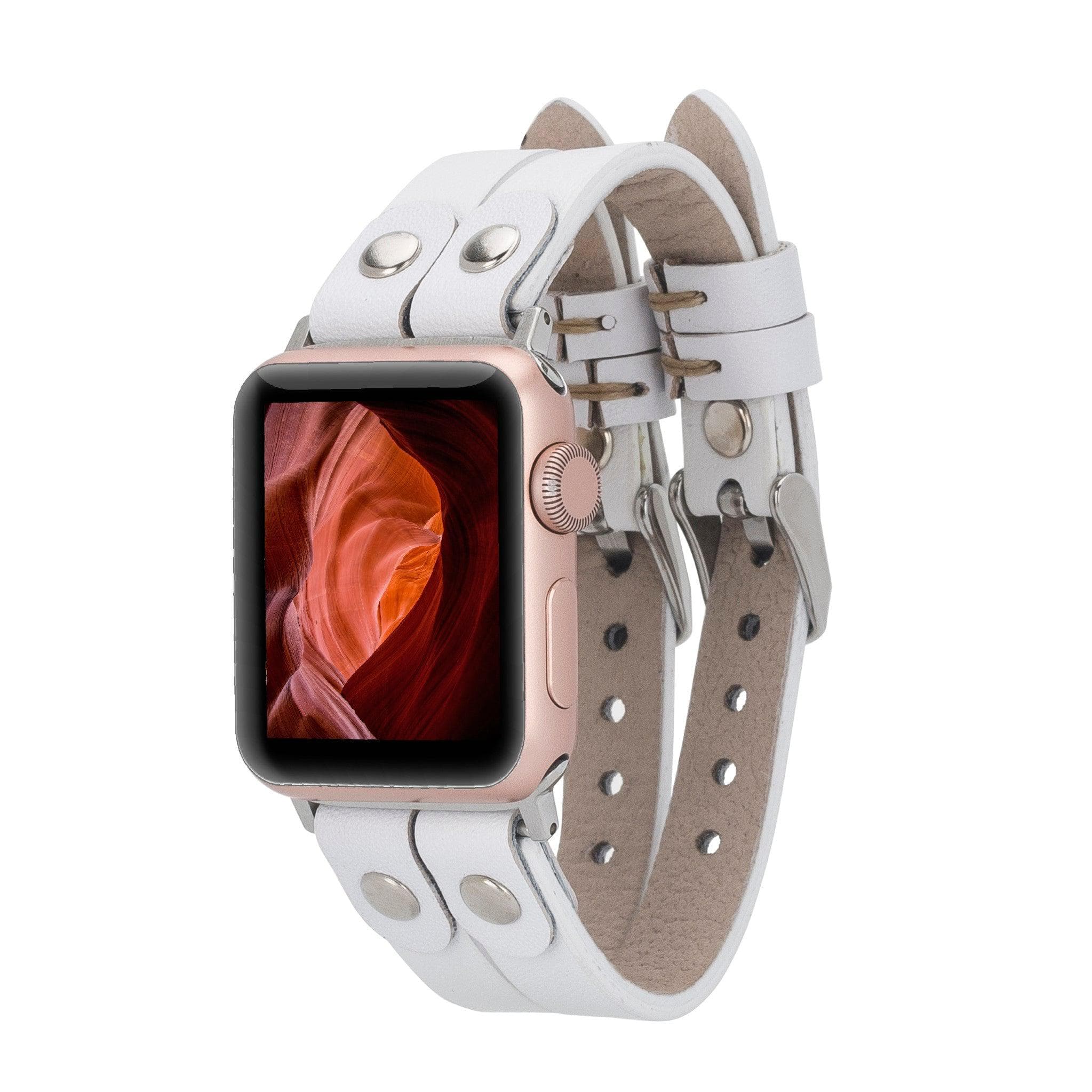 Durham Ely Leather Apple Watch Double Band - saracleather