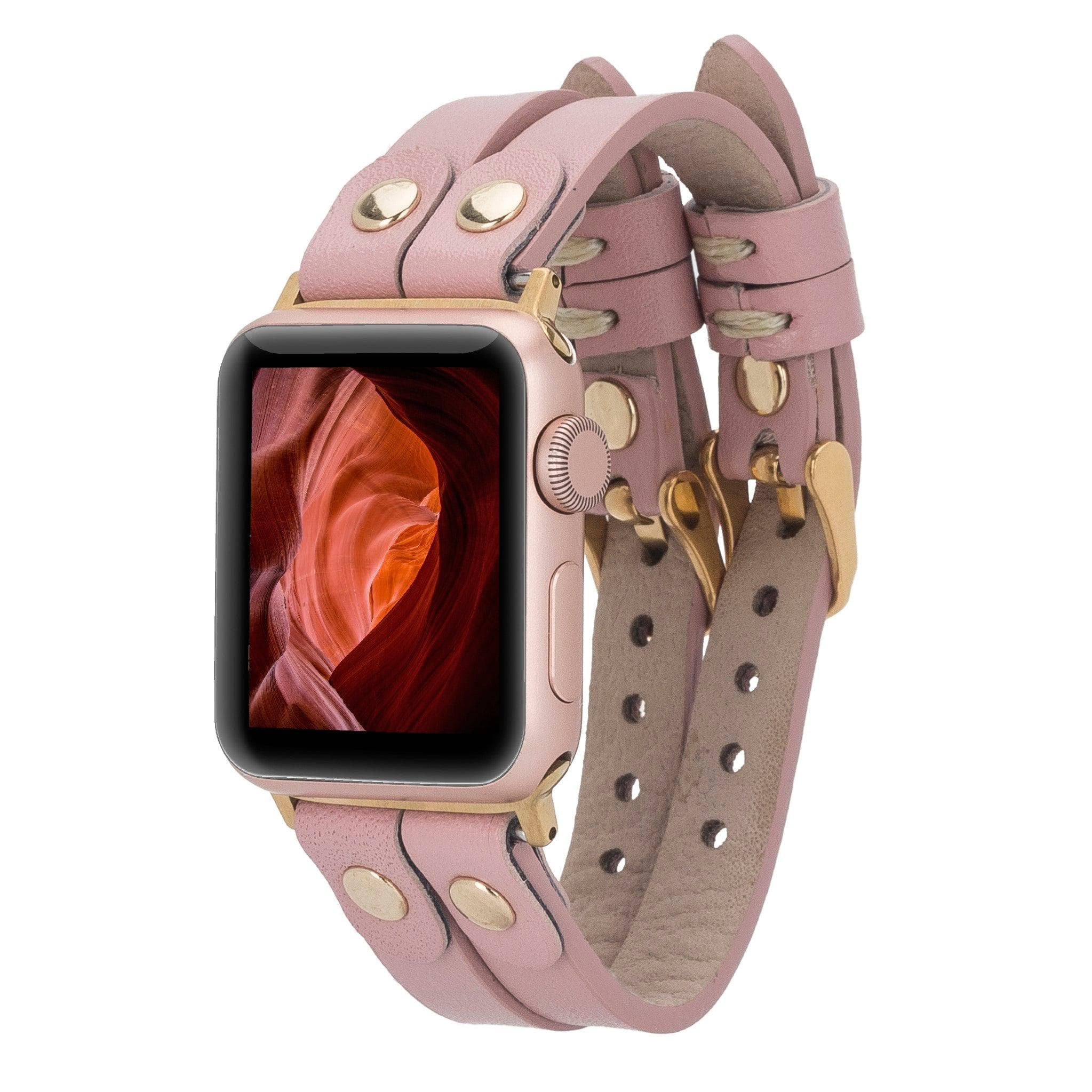 Durham Ely Leather Apple Watch Double Band - saracleather