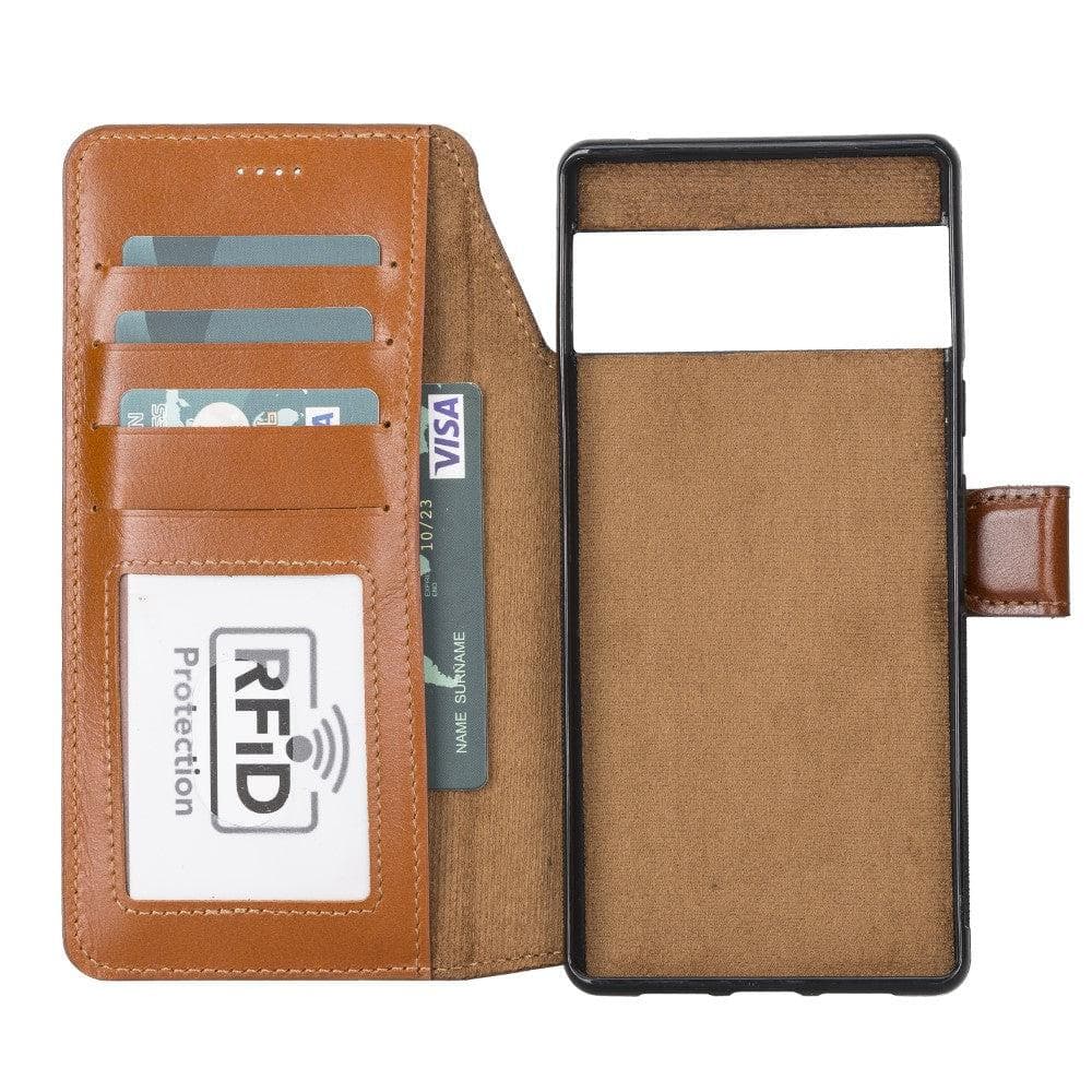 Magic Google Pixel 6 Pro Detachable Leather Wallet Case - saracleather