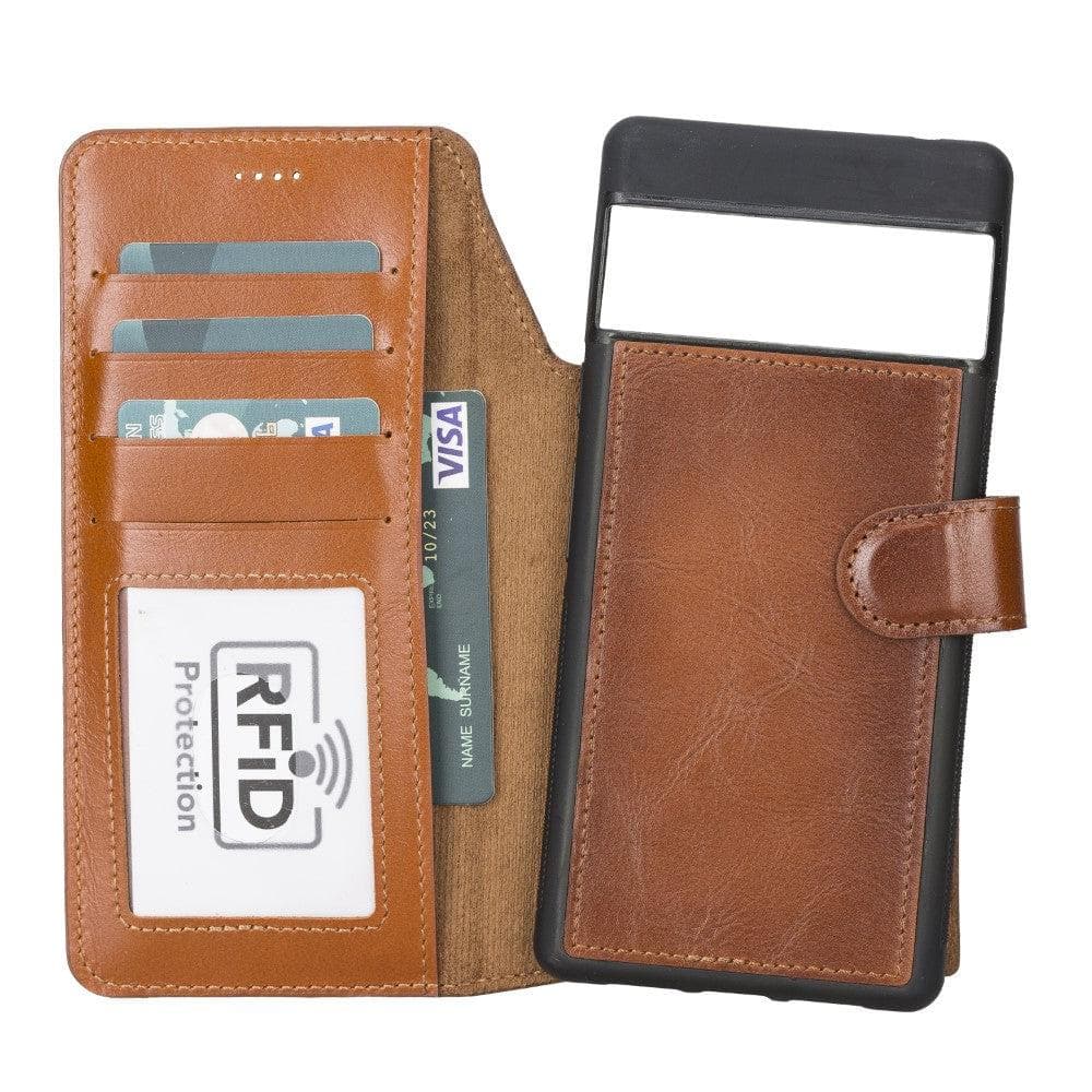 Magic Google Pixel 6 Pro Detachable Leather Wallet Case - saracleather