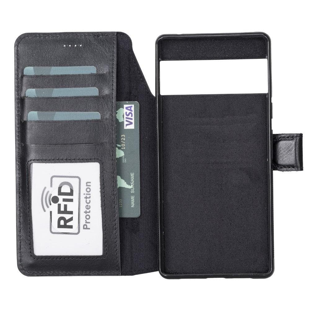 Magic Google Pixel 6 Pro Detachable Leather Wallet Case - saracleather