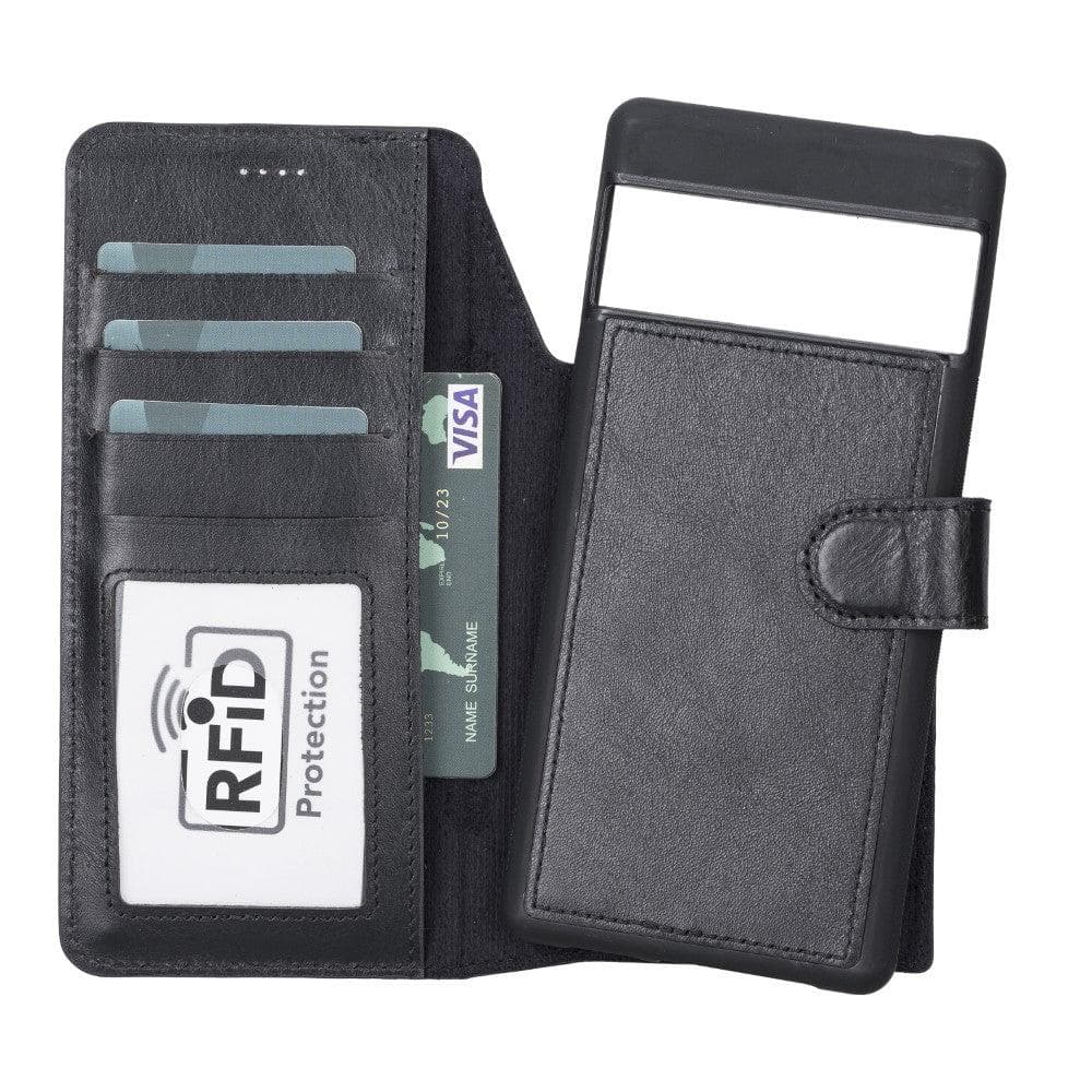 Magic Google Pixel 6 Pro Detachable Leather Wallet Case - saracleather