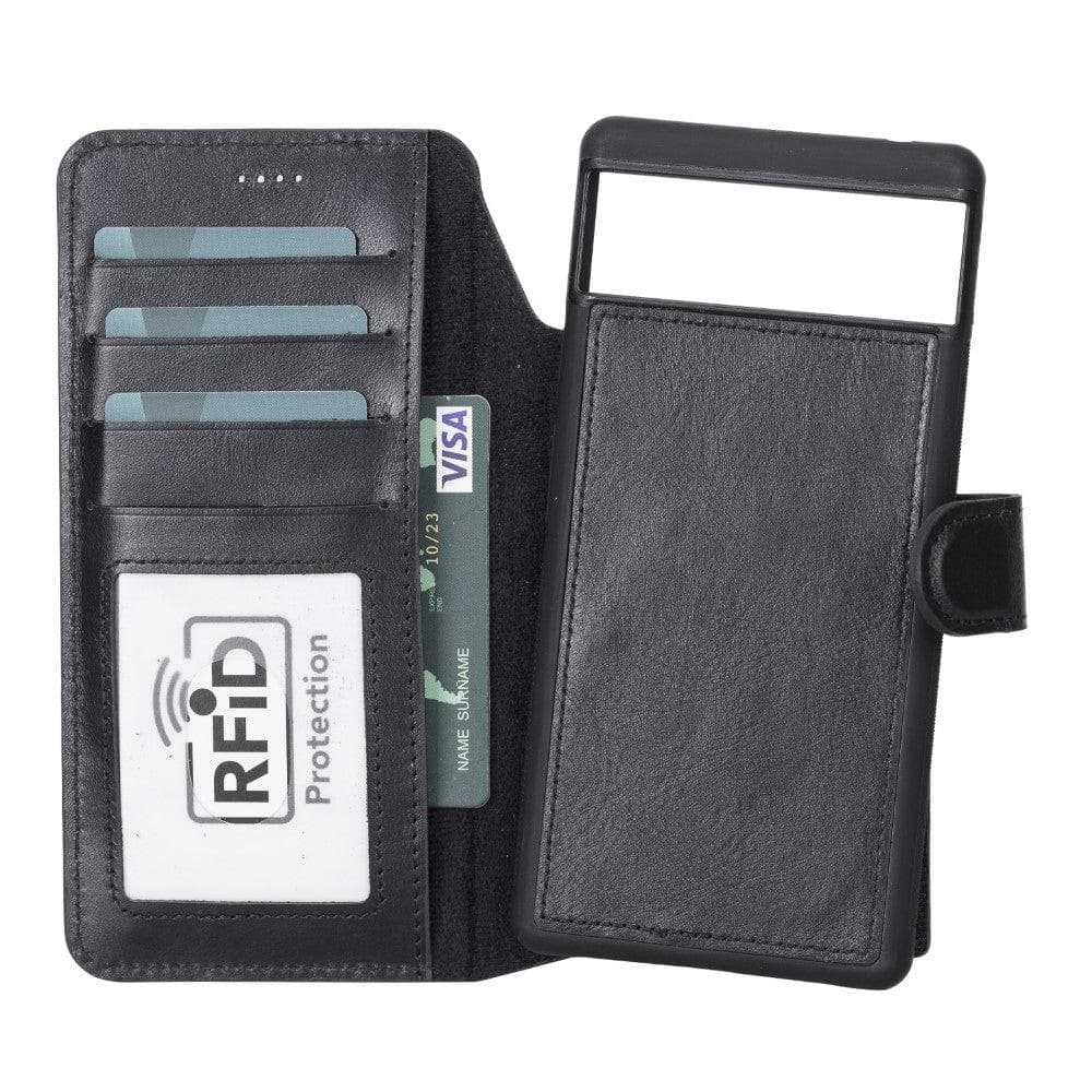 Magic Google Pixel 6 Pro Detachable Leather Wallet Case - saracleather
