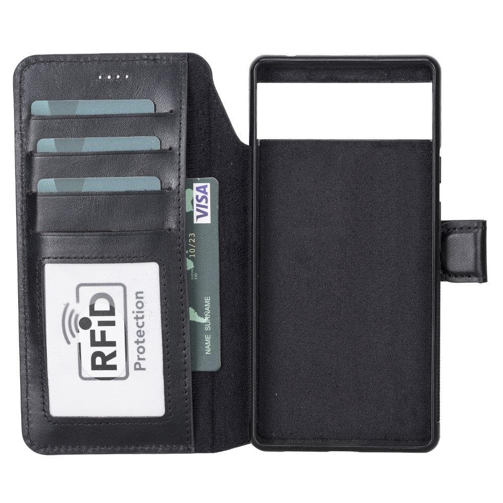 Magic Google Pixel 6 Pro Detachable Leather Wallet Case - saracleather