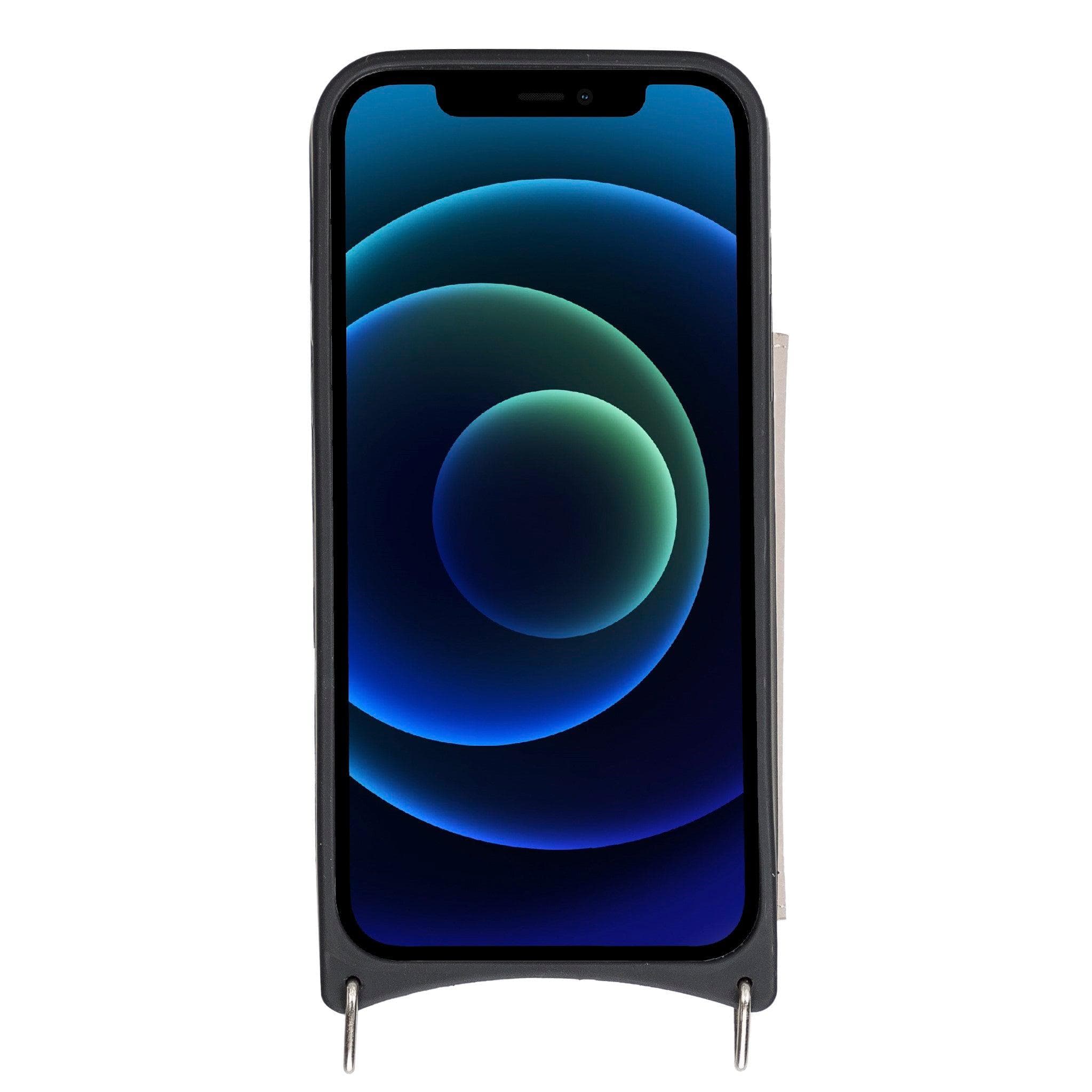 Saff iPhone 12 Pro Max Leather Case with Shoulder Strap - saracleather