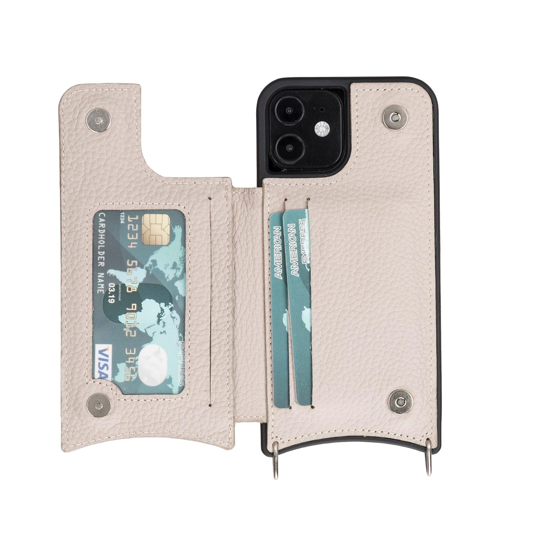Saff iPhone 12 Pro Max Leather Case with Shoulder Strap - saracleather