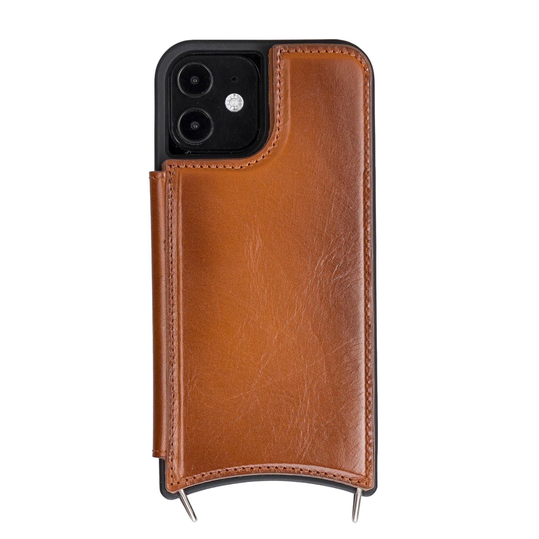 Saff iPhone 12 Pro Max Leather Case with Shoulder Strap - saracleather