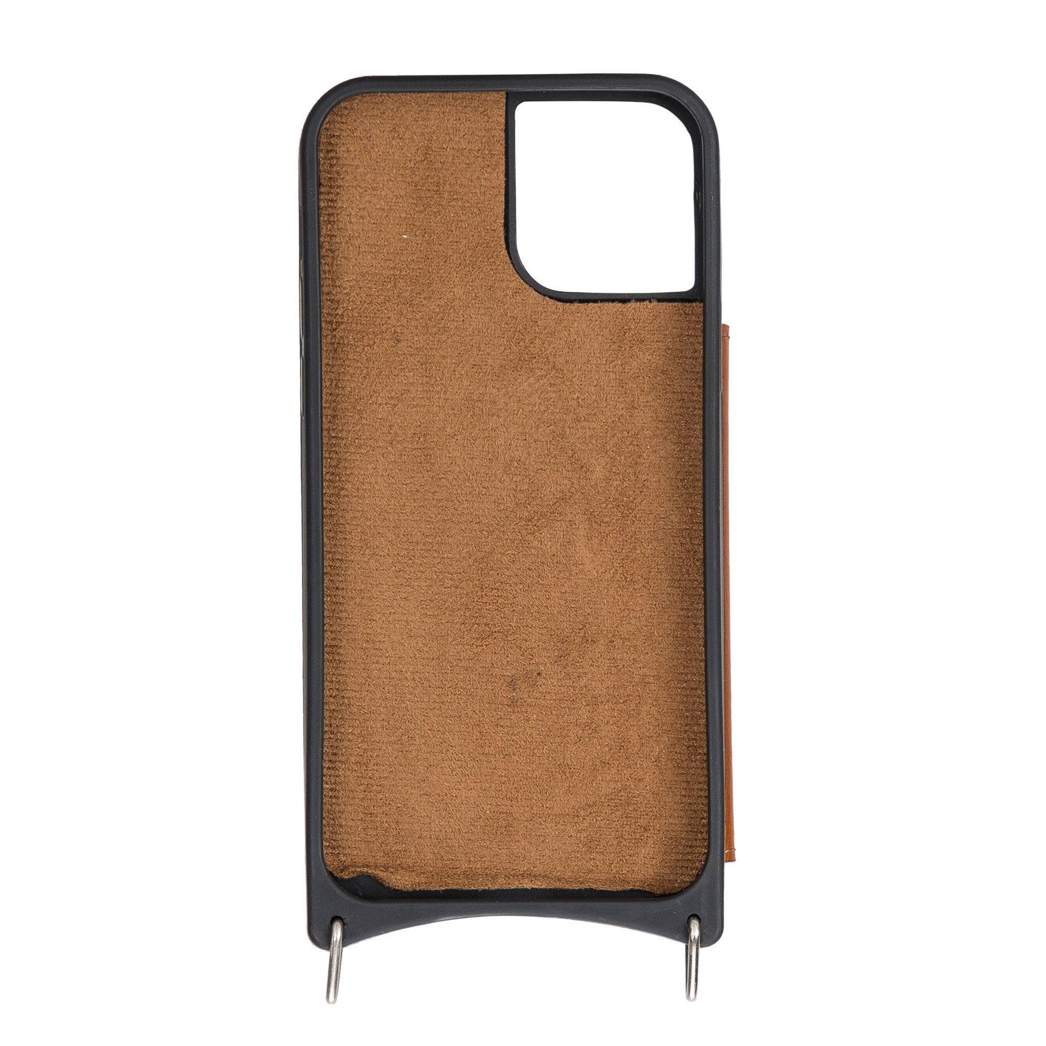 Saff iPhone 12 Pro Max Leather Case with Shoulder Strap - saracleather