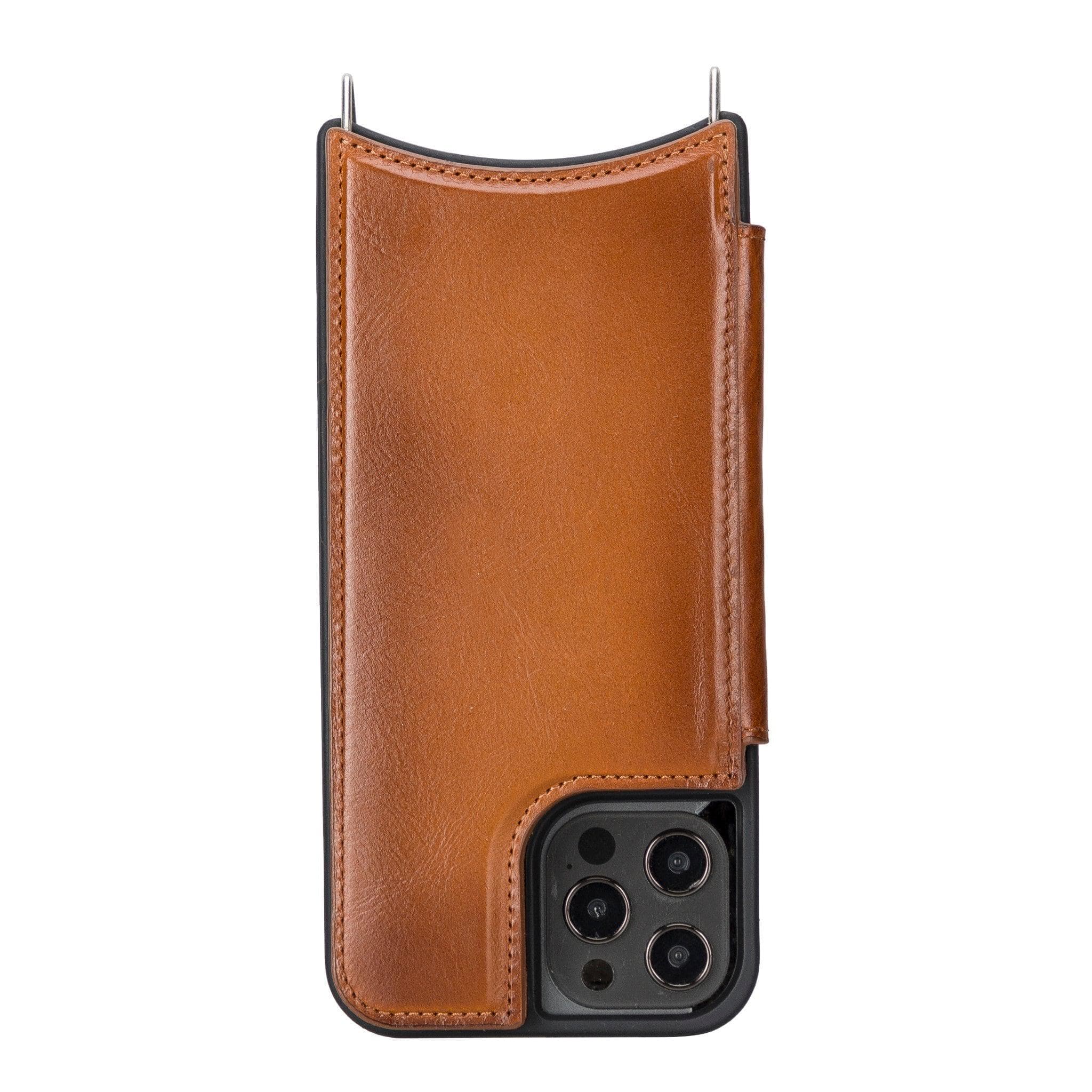 Saff iPhone 12 Pro Max Leather Case with Shoulder Strap - saracleather