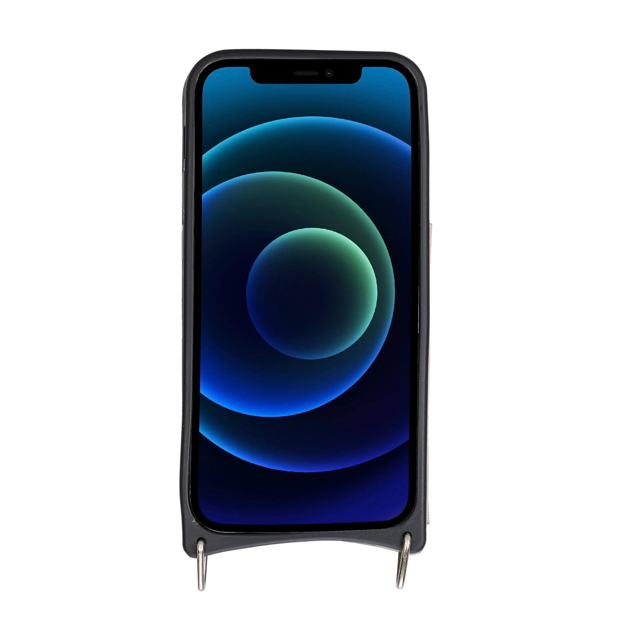 Saff iPhone 12 Pro Max Leather Case with Shoulder Strap - saracleather