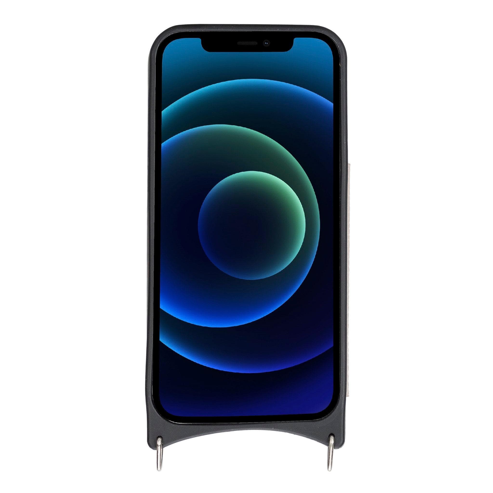 Saff iPhone 12 Pro Max Leather Case with Shoulder Strap - saracleather