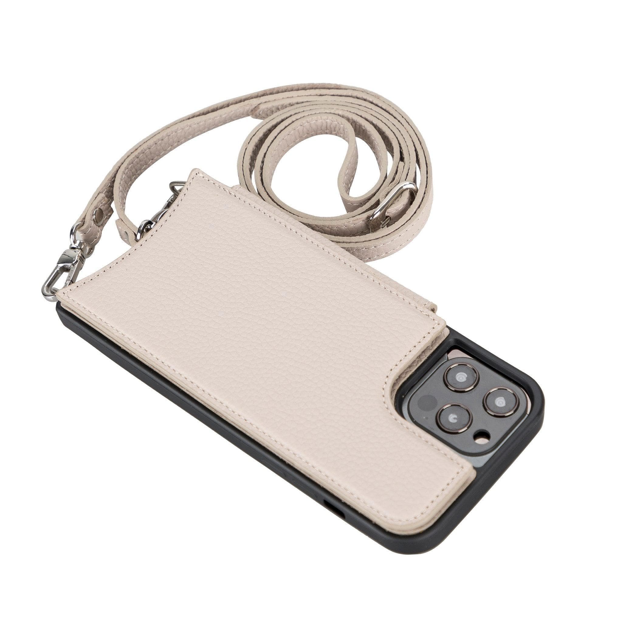 Saff iPhone 12 Pro Max Leather Case with Shoulder Strap - saracleather