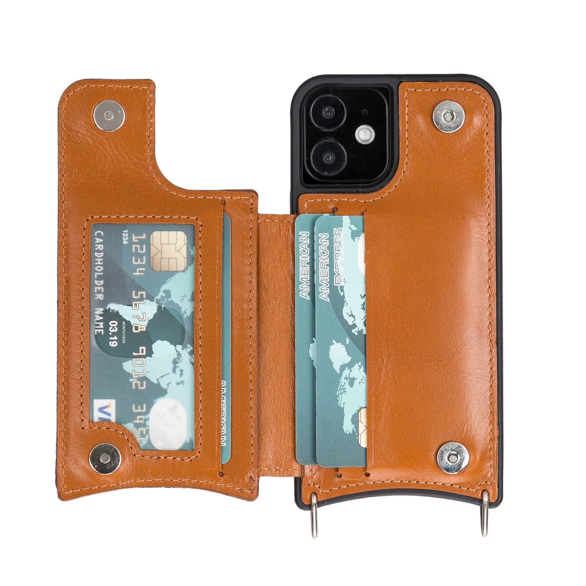 Saff iPhone 12 Pro Max Leather Case with Shoulder Strap - saracleather