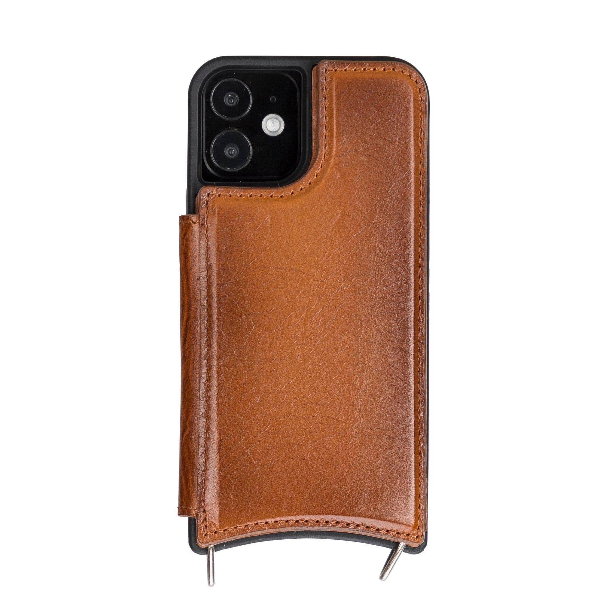 Saff iPhone 12 Pro Max Leather Case with Shoulder Strap - saracleather