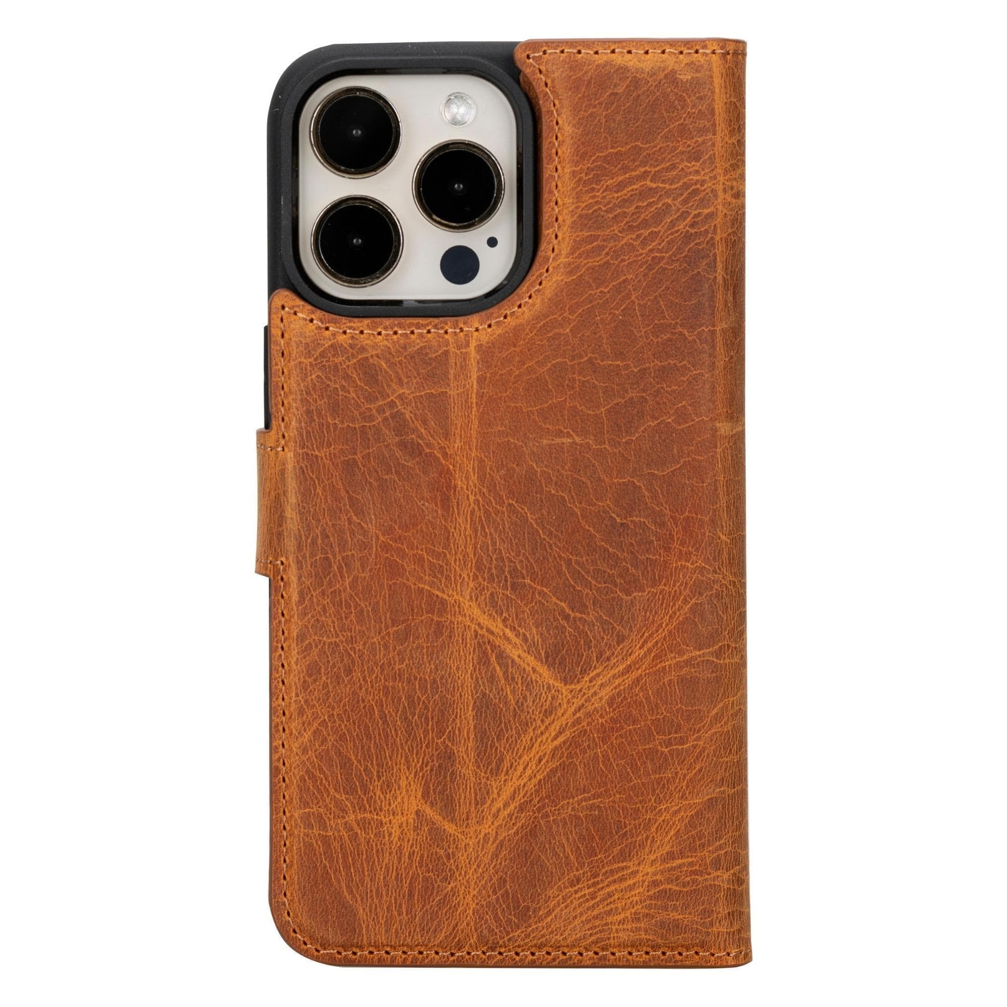 Magic iPhone 15 Genuine Leather Detachable Wallet Case