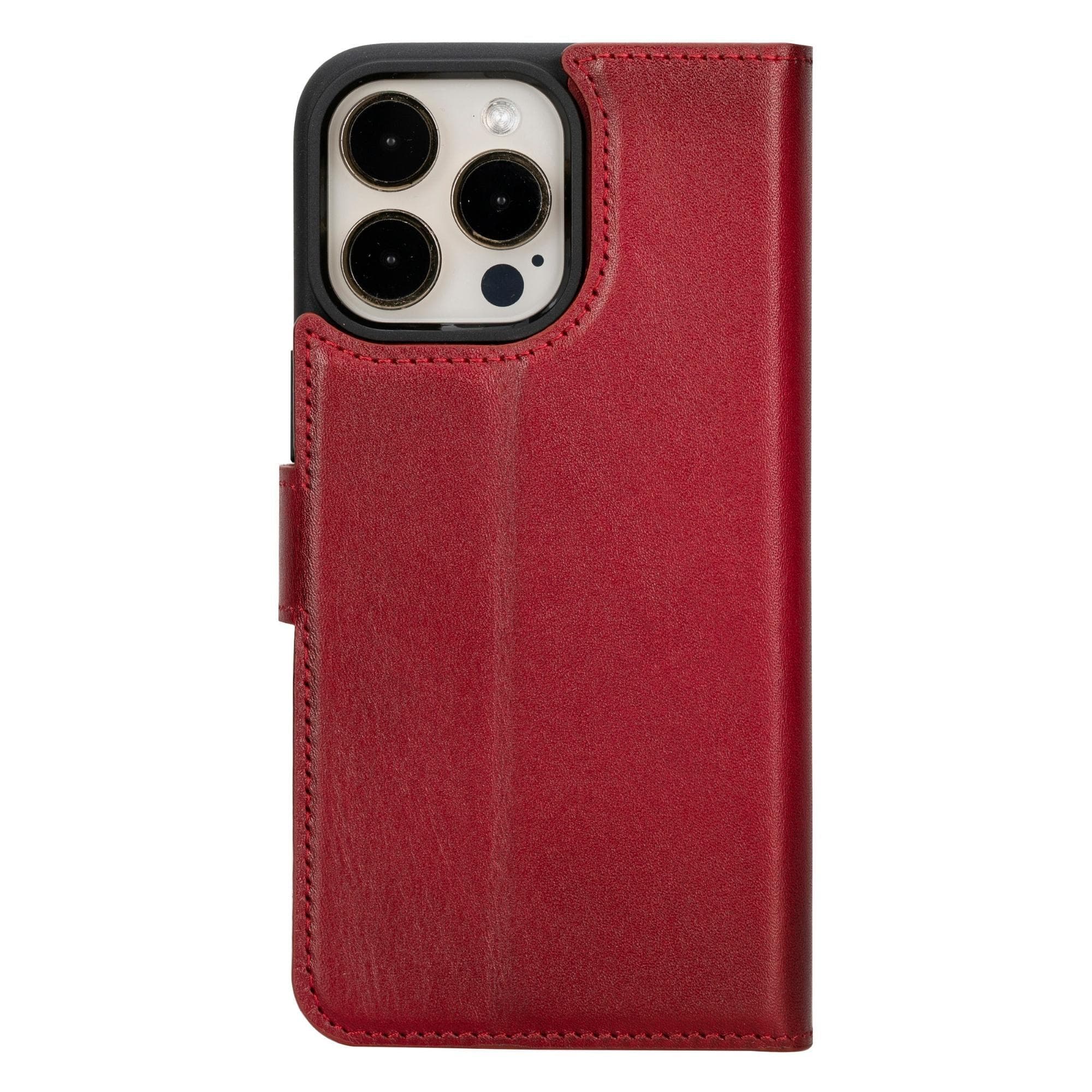 Magic iPhone 15 Pro Genuine Leather Detachable Wallet Case