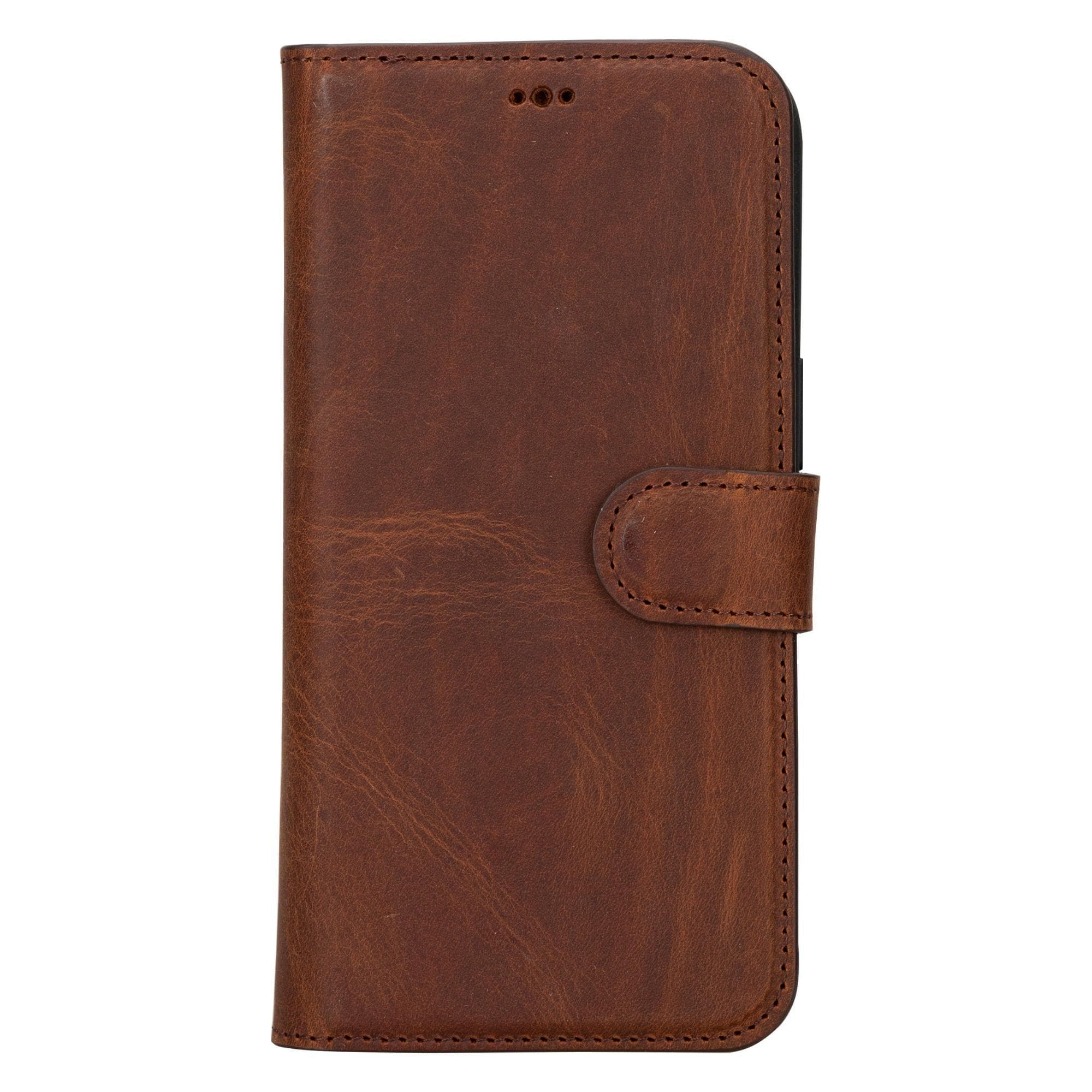 Magic iPhone 15 Pro Genuine Leather Detachable Wallet Case