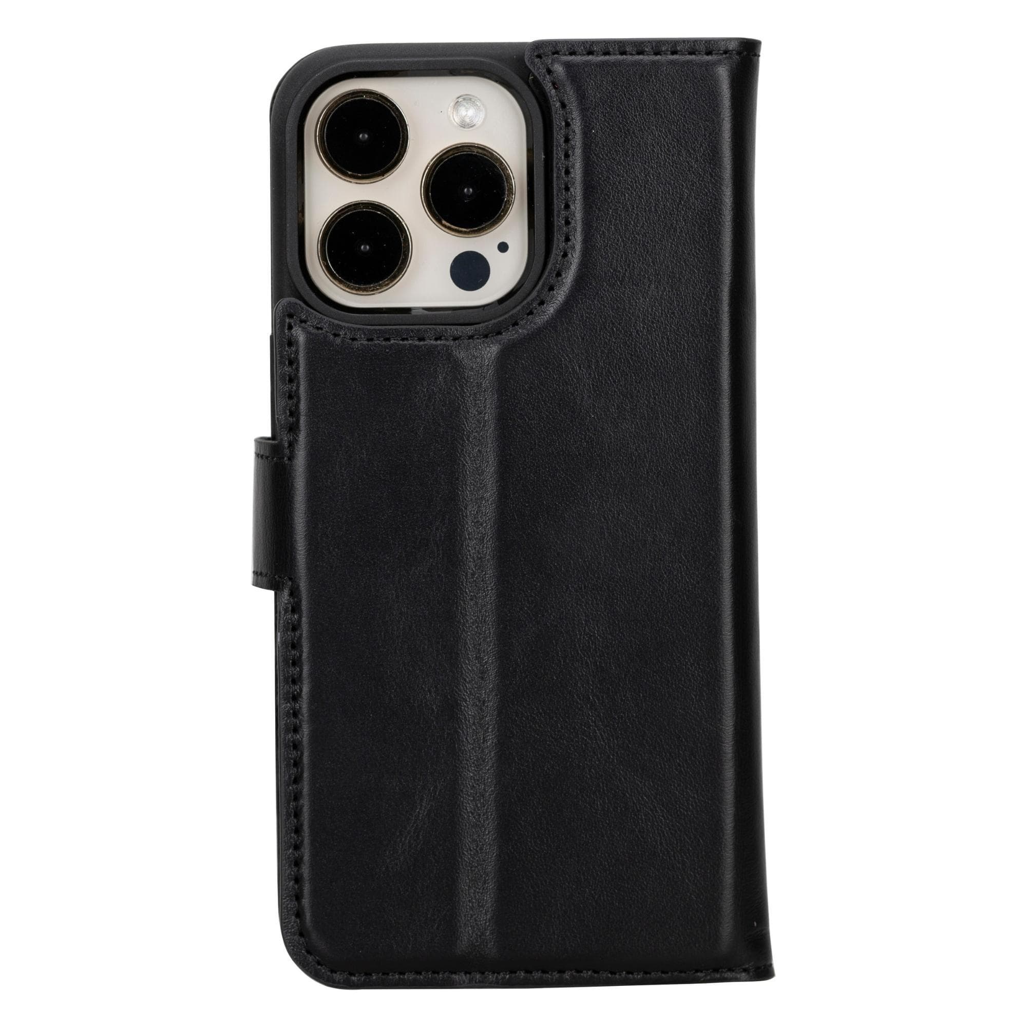 Magic iPhone 15 Genuine Leather Detachable Wallet Case