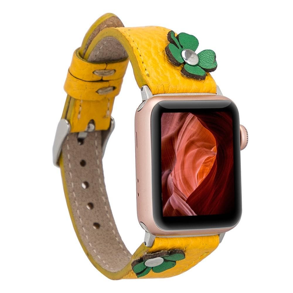 Flower Slim Genuine Leather Apple Watch Band