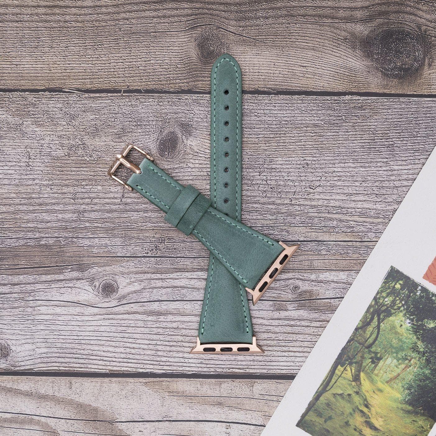 Slim Genuine Leather Apple Watch Band