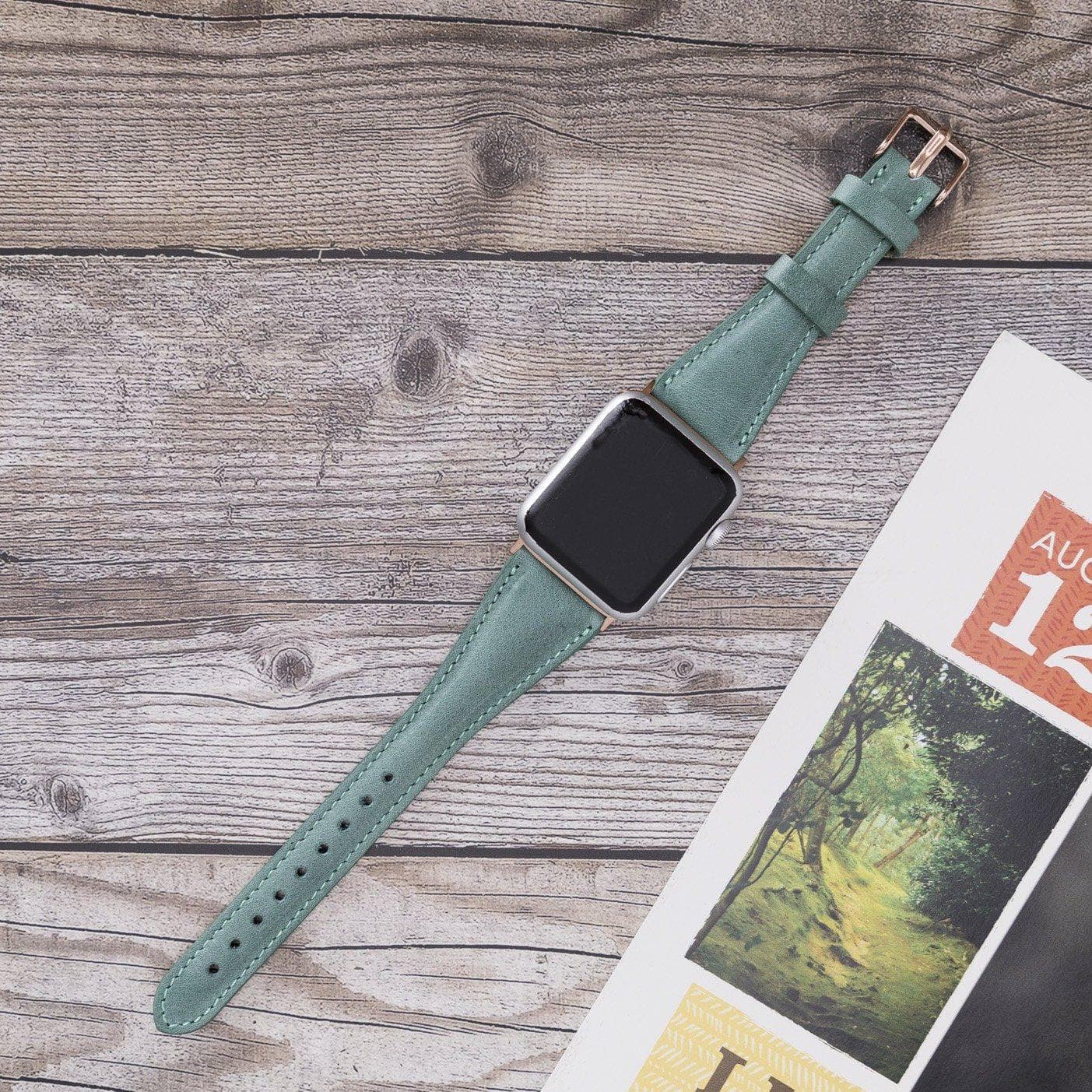 Slim Genuine Leather Apple Watch Band