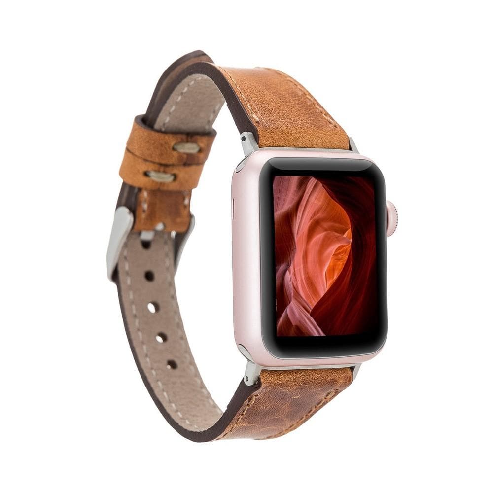 Slim Genuine Leather Apple Watch Band