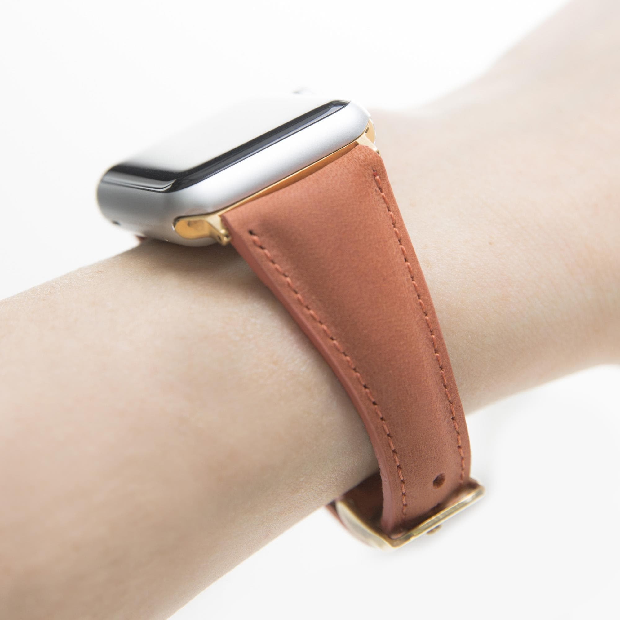 Slim Genuine Leather Apple Watch Band