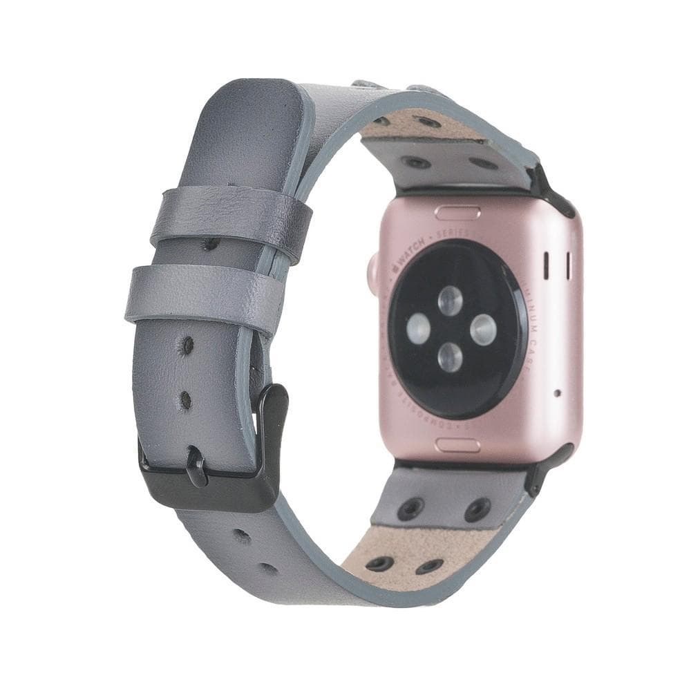 Cross Genuine Leather Apple Watch Band with Black Trok