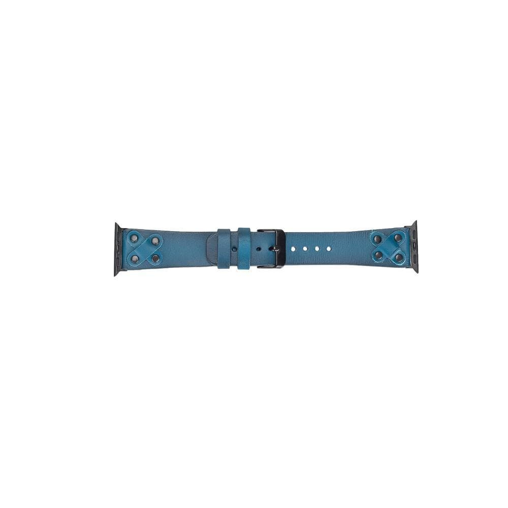Cross Genuine Leather Apple Watch Band with Black Trok