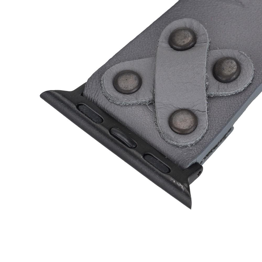 Cross Genuine Leather Apple Watch Band with Black Trok