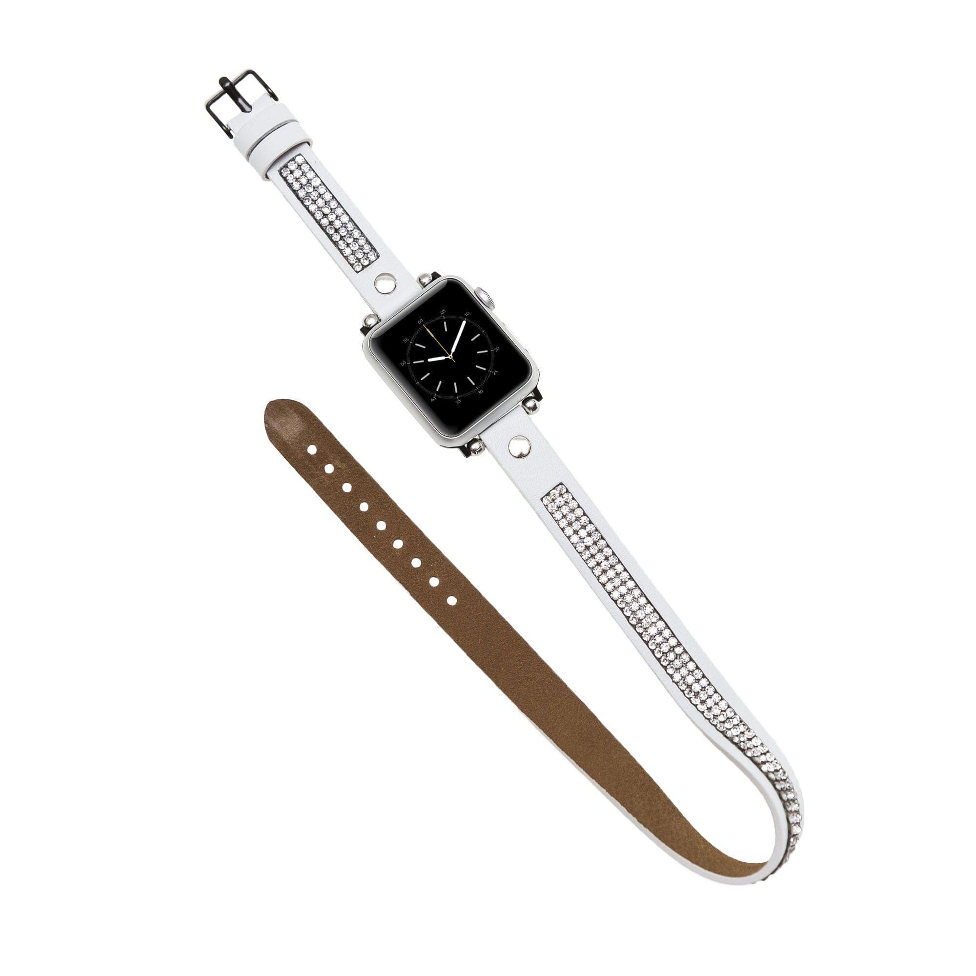 Crystal Double Tour Genuine Leather Apple Watch Band