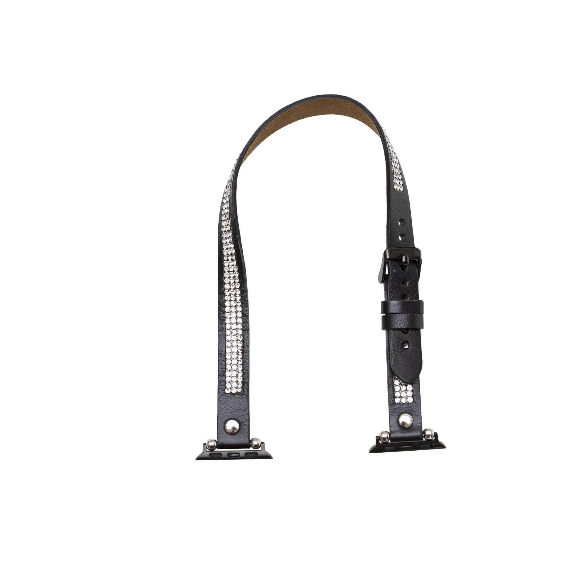 Crystal Double Tour Genuine Leather Apple Watch Band