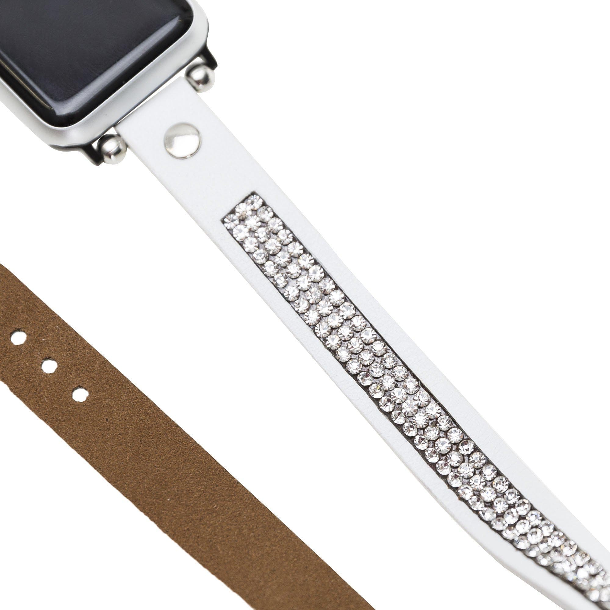 Crystal Double Tour Genuine Leather Apple Watch Band