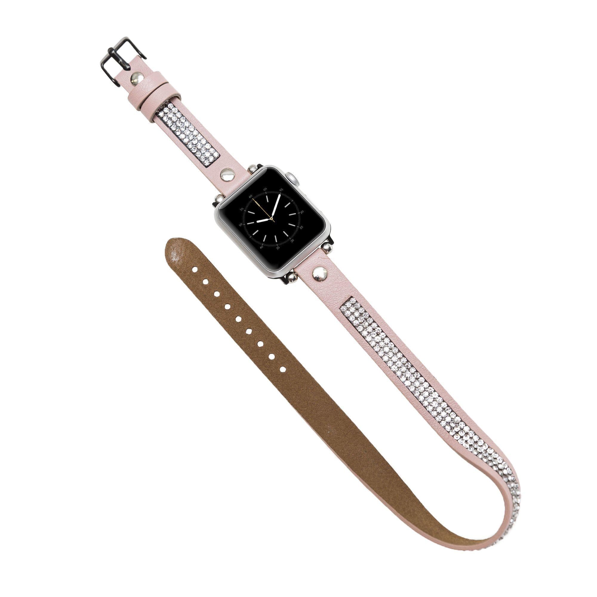 Crystal Double Tour Genuine Leather Apple Watch Band
