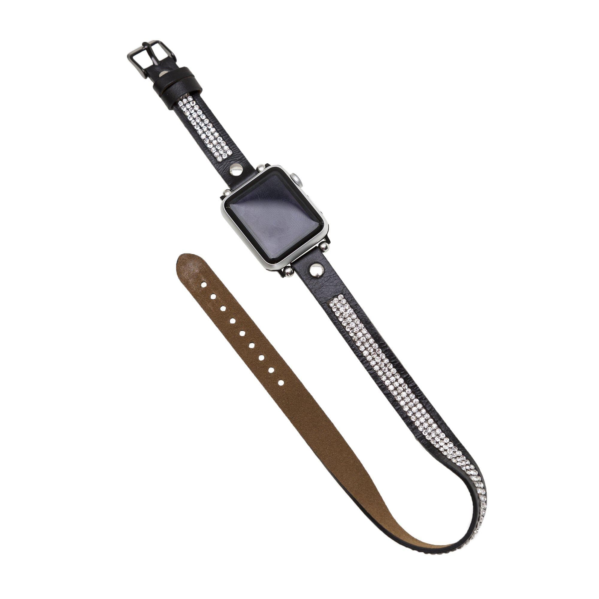 Crystal Double Tour Genuine Leather Apple Watch Band