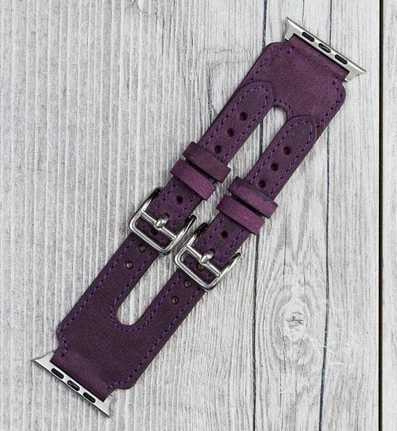 Double Cuff Genuine Leather Apple Watch Band