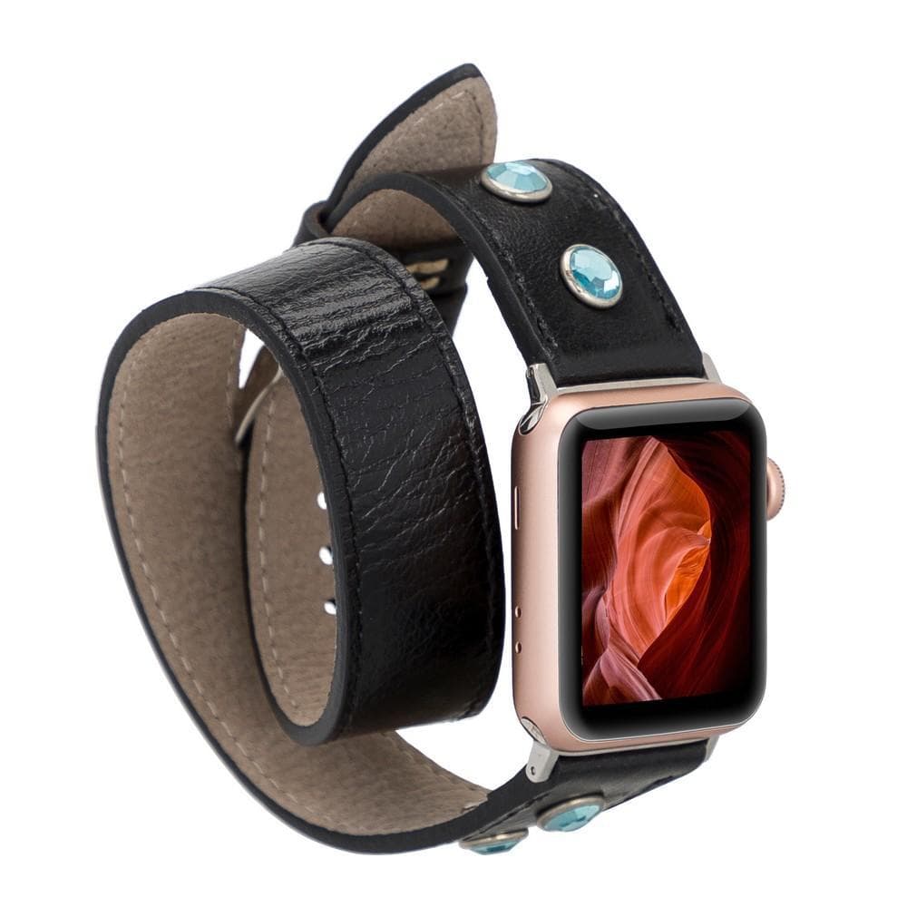 Solitare Double Tour Genuine Leather Apple Watch Band