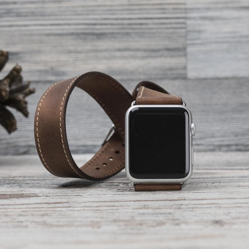 Double Tour Genuine Leather Apple Watch Band